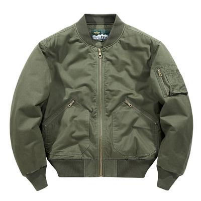 Reine Baumwolle Flight Baumwollgepolsterte Herrenjacke Herbst und Winter Lockerer Oberteil Kleidung Amerikanischer Retro Tooling Baseballkragen Verdickte Baumwollkleidung