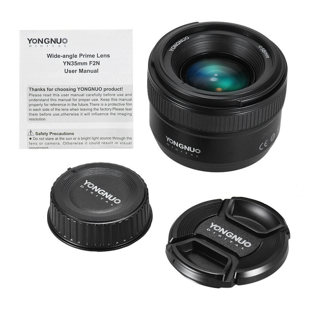 YONGNUO YN35mm F2N F2.0 Wide-Angle AF/MF Fixed Focus Lens F Mount for Nikon D7200 D7100 D7000 D5300