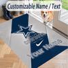 Custom Text Printed Rug Dallas Cowboys Non Slip Floor Carpet For Home Room Decor