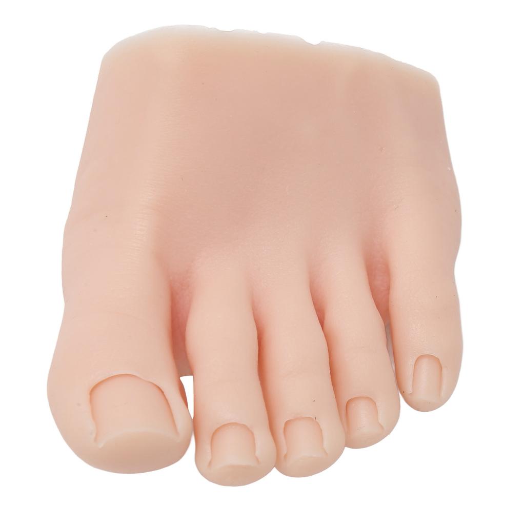 Tattoo Practice Fake Foot Model Medium Skin Color Nail Art Training Display Silicone Half Foot Model