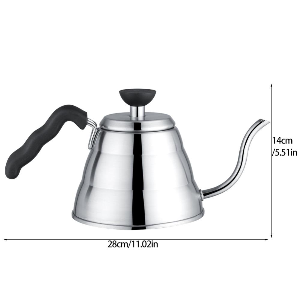 Schwanenhalsförmiger Hand-Drip-Krug Edelstahl Pour-Over-Kessel Pour-Over-Kaffee