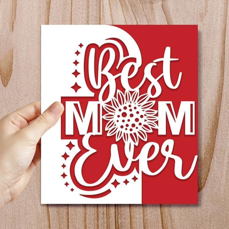 Best Mom Ever Metal Cutting Dies Scrapbooking Stencil Die Cuts Card Embossing