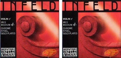 INFELD RED Violin Strings 4/4 E String IR01 Gold Plated/Chrome Steel (Set of 2)