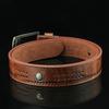Brown Faux Leather Punk Fashion Belt with Alloy Pin Buckle and Rivet Strap