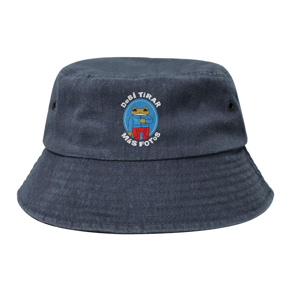 Hip Hop Dtmf Bad Bunny Sapo Concho Ropucha Kapelusz Bucket Mężczyźni Kobiety Składany Sporty Plenerowe Spłowiony Denim Kapelusze Wędkarskie Nakrycia Głowy Podróżne