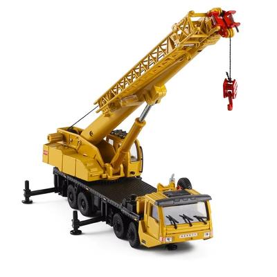 1/55 Wheeled Truck Ladder Crane Car Toy for Children Diecast Miniature Vehicle Engineering Model Collection Gift for Boys