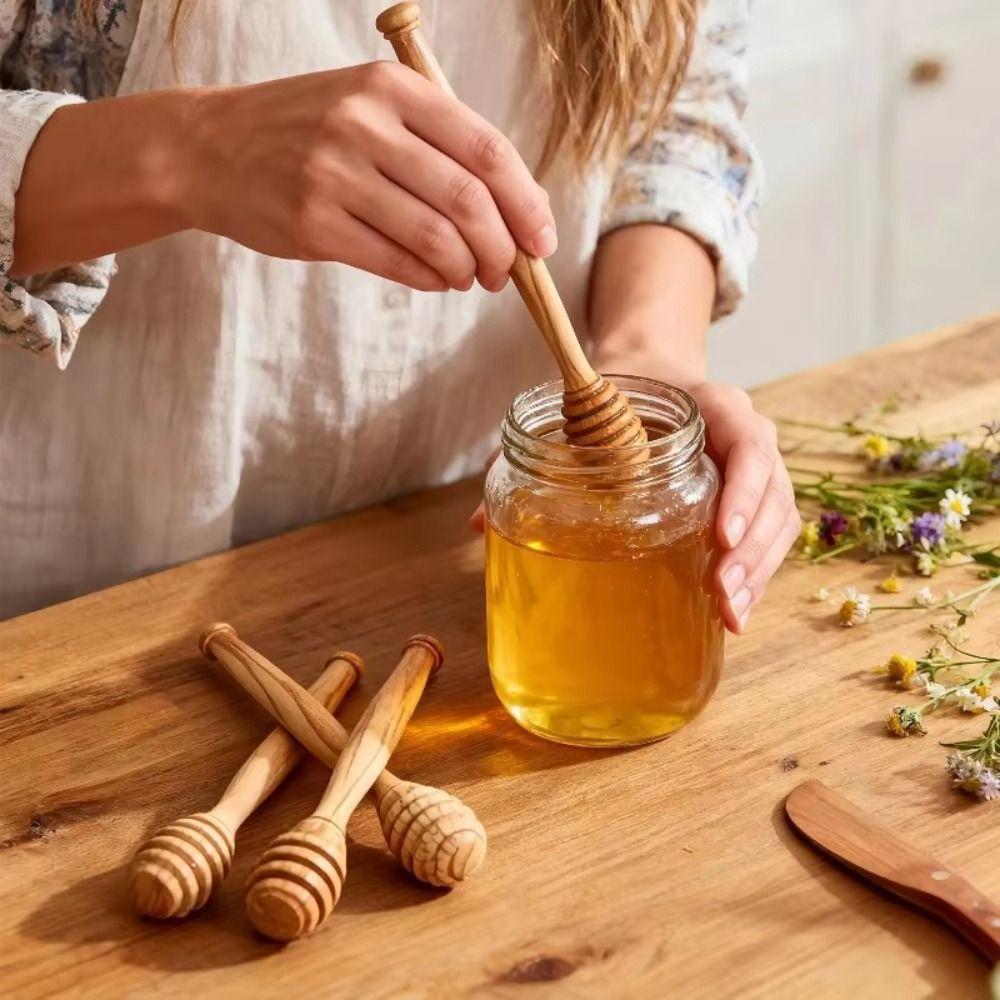 Handmade Honey Dipper Stick 10/15/16cm Honey Stirrer Spoon Wooden Honey Dipper  Breakfast Table