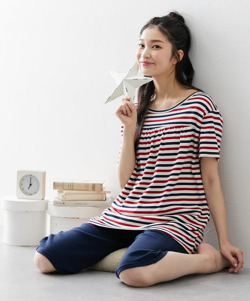 Nissen Soft and Size 6L Women's Pajama/Loungewear Set, 100% Cotton, Smooth, Tricolor,