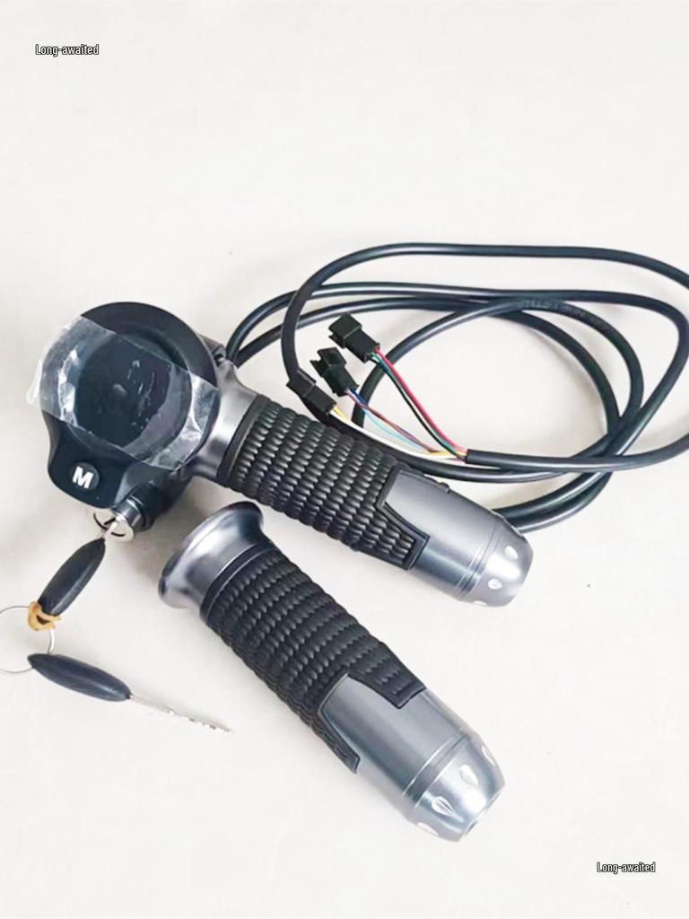 Multi-Function Aluminum Alloy Ride-Hailing Handlebar with Instrument Key, Three-Speed, Speedometer, Universal 8-Wire, 48-72V