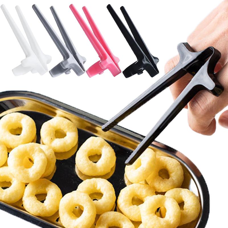 1/10pcs Plastic Finger Snack Clip for Games Player Snack Chopstick Holder Funny Chopsticks Gamer Clips Reusable Lazy Artifact