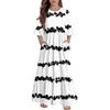 Girls' Tiered Ruffle Dress - 3/4 Sleeve Pocket Maxi With Pockets