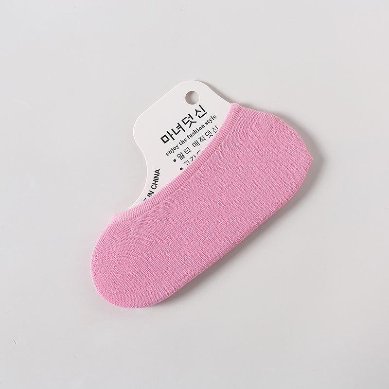 10 Pairs of  Women's Summer Ultra Thin Candy Color Versatile Breathable Silicone Invisible Boat Socks