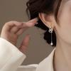 Cartoon Horse New Year Horse Earrings Pearl Zircon Gold Pony Earrings Ear Decor Chinese Style Horse Mascot Drop Earrings