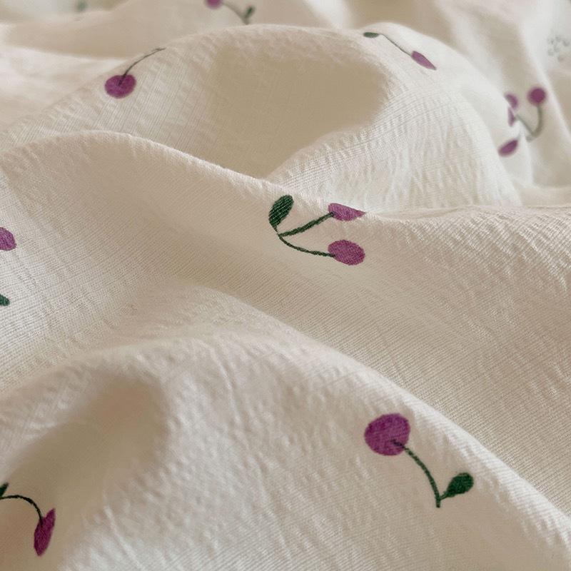 4 Piece Bedding Set Double Layer Gauze Quilt Cover Bed Sheet Pillow Cases Student Duvet Cover Fitted Sheet Soft Comfortable Bedding Set