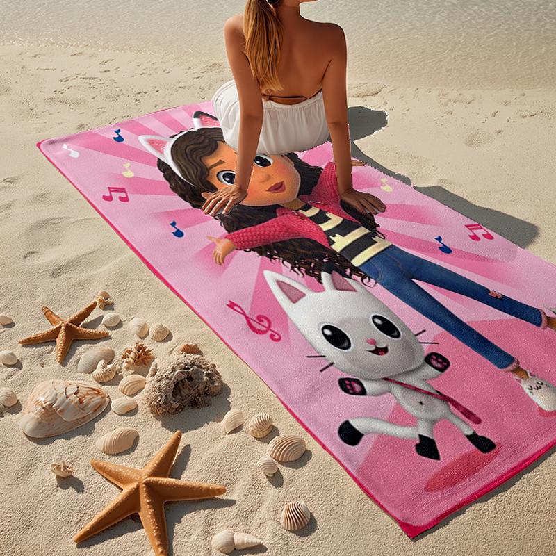 Colorful Friends Dollhouse Beach Towel, Super Soft Microfiber, Gift for Her/Him, Birthday, for Pool, Beach, Travel, Home Decor Fan gifts