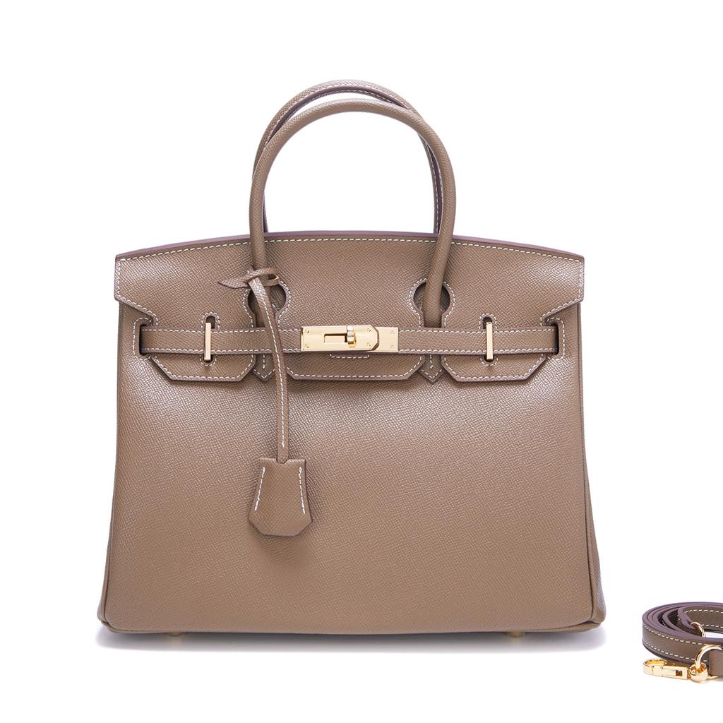 The New Fashion Atmosphere Palm Print Leather Cowhide Texture Handbag Foreign Style White Collar Office Female Bag