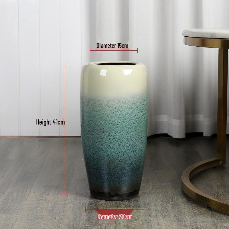 Handmade Large Ceramic Floor Vase for Living Room or Hotel - Perfect for Fresh Flowers