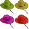 Western Hat Cowboy Drawstring Wide Brim Outdoor Sun Protection Cap Breathability