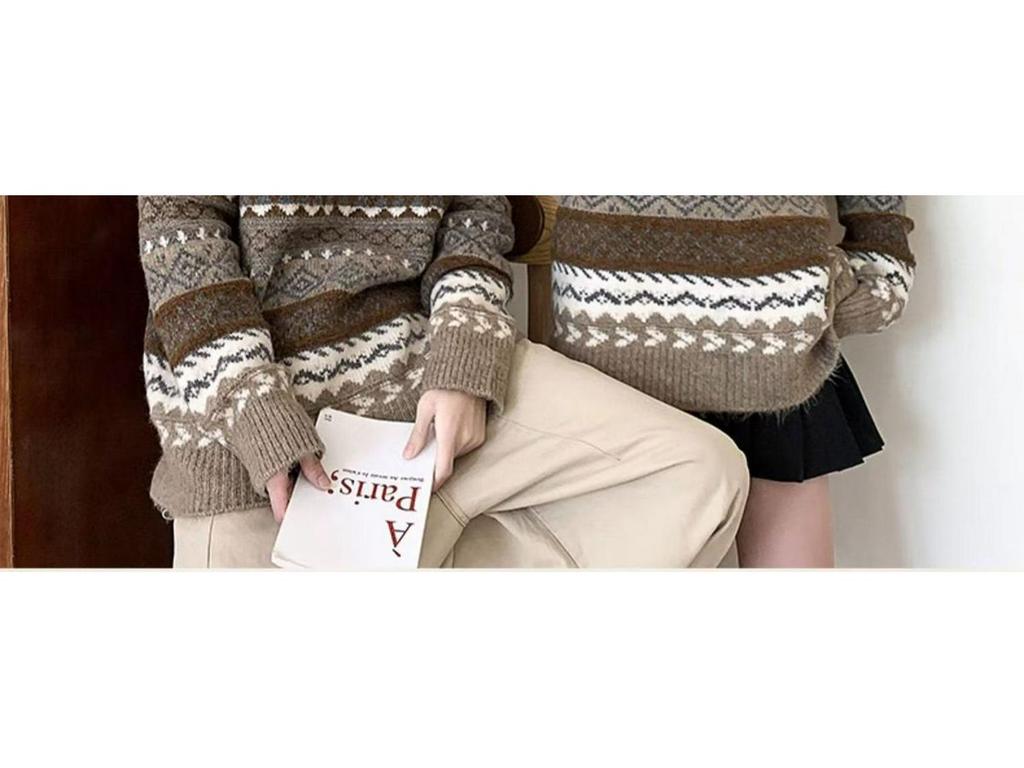 2026 Couple's Versatile Loose Knit Pullover Sweater for Men - Trendy Spring/Autumn Jacket