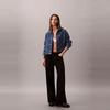 Calvin Klein Vintage Floral Jacquard Cotton Polo Denim Jacket Women Jackets 47D749G