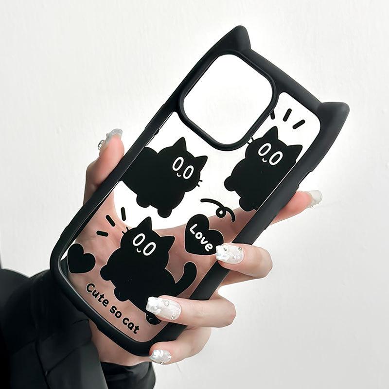 Zhitai iPhone 16 Pro Cat Ear Cartoon Case for Apple 15/14/13 Pro Max/12