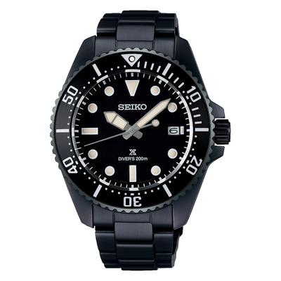 Prospex Diver Scuba Solar Ur SBDJ065 Sort [Seiko Ur] Herre