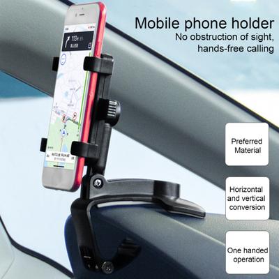 Car Phone Holder 360-degree Rotation Clip-on Car Phone Mount Dashboard Windshield Vent Cell Phone Stand for 3"-7" Smartphones