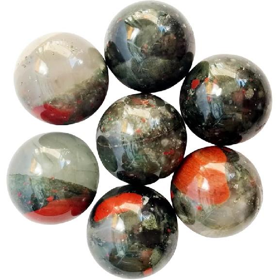 7 Chakras Color Crystal Sphere Ball,Feng Shui Chakra Aura Home Desk Decor Decorative Collection,20mm&15mm