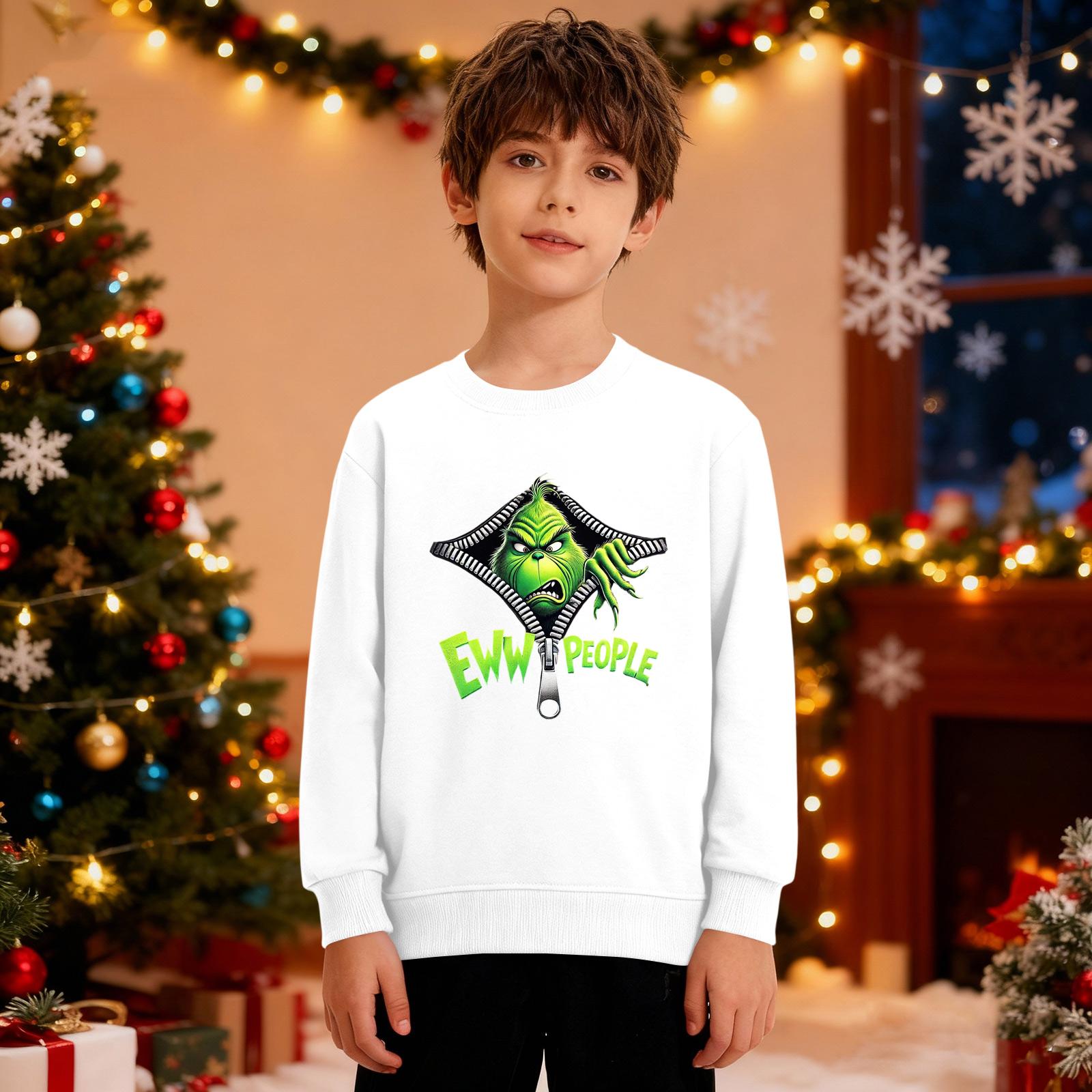 

Christmas Sweatshirt Boys Girls Ugly Xmas Christmas Shirt Crewnek Toddler Long Sleeve Pullover Outfit Tops 160
