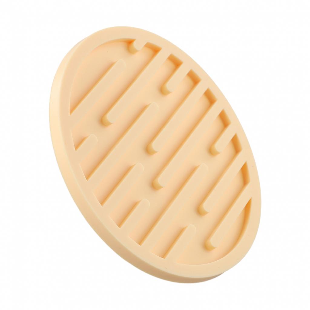 Silent Coasters Silicone Tea Cup Mat Striped Draining Version