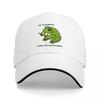 Frog Logo Black Baseball Cap with Green Amphibian Design and White Trim for Outdoor Wear and Casual Style