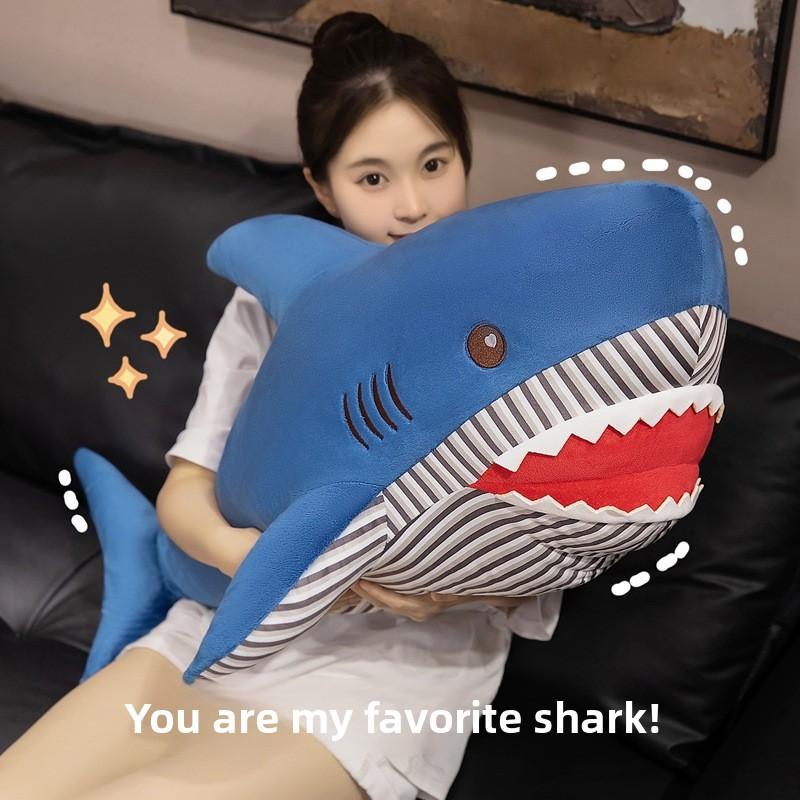 Shark Plush Toy Cartoon Soft Stuffed Animal For Kids Birthday Gift