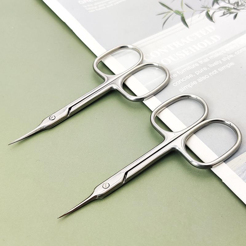 Stainless Steel Russian Style Beauty Scissors for Nails & Eyebrows with Eyelid Stickers
