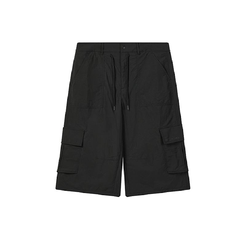 FILA × WE11DONE Fashionable Personality Classic Simple Retro Workwear Versatile Comfortable Woven Three-Quarter Casual Shorts Men shorts F11M626809FBK XL