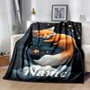 Personalisierte Kuscheldecke mit Fuchsmotiv und individuellem Namen, ultraweich, leicht, maschinenwaschbar, für Sofa, Schlafzimmer, reisefreundlich