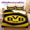football Logo Pattern Bedding Quilt Set Quilt Cover Pillowcase Home Decoration Birthday Gift (1*duvet cover+ 2*pillowcase, without core)