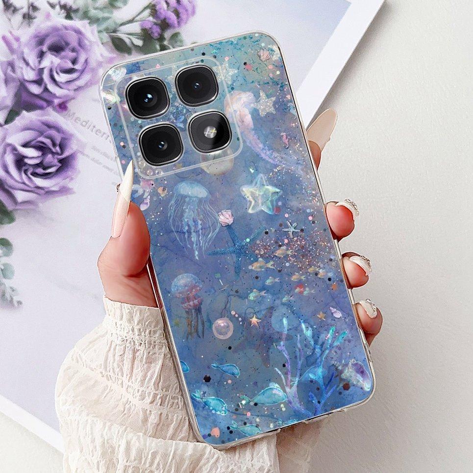 Phone Case For Xiaomi Mi 14T Pro Mi14T Cool Style Tiger Dragon Pattern Clear Soft Silicone TPU Back Cover Xiaomi 14t 5G Coques