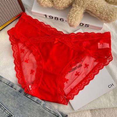Intimo Donna Sexy Alta Qualità Pizzo Delicato Elegante Senza Tracce Trasparente Vita Bassa Pantaloncini a Triangolo Rete Donna