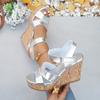 Women Wedge Sandals Summer Trend Platform Shoes Women Fashion Roman Buckle Peep Toe Shoes Leisure Lightweight Holidays Sandals
