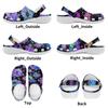 White EVA Clogs with Rainbow Skull Print, Lightweight Slip On Garden Shoes, Breathable Beach Sandals, Indoor Outdoor Slippers for Men Women