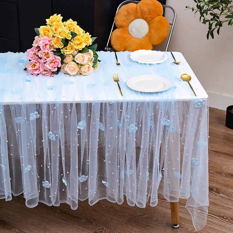 3D Floral & Butterfly Beaded Table Runner for Wedding & Party Decor