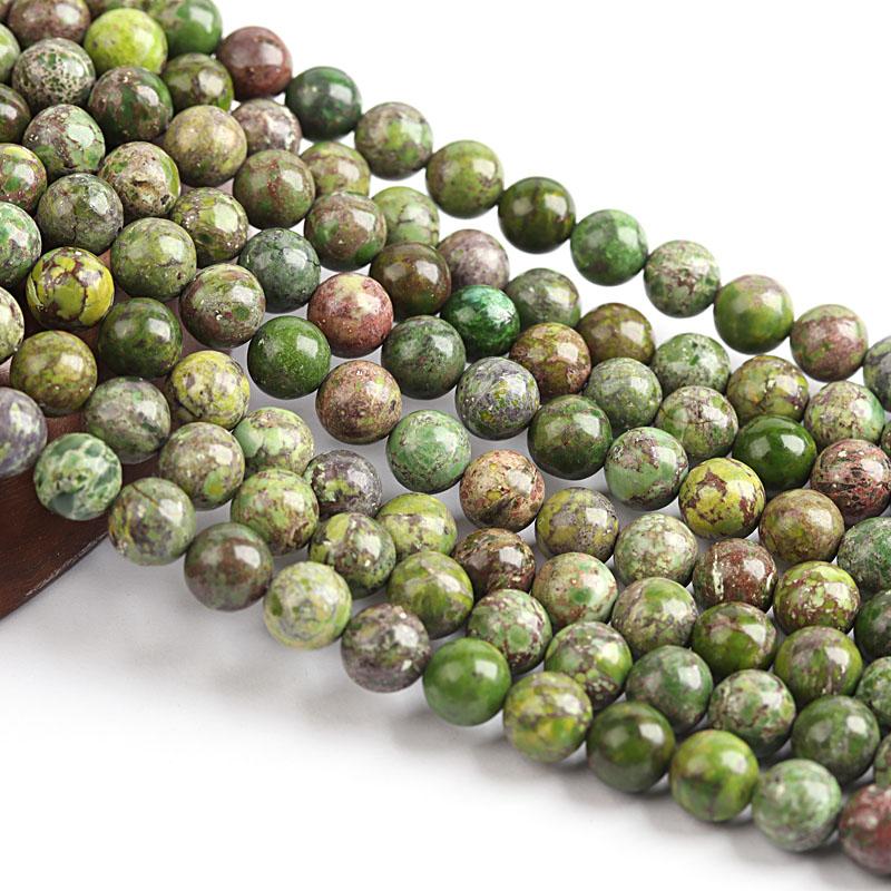6/8/10mm Emperor Stone Beads For Jewelry Making Loose Spacer Round Imperial Beads DIY Bracelet Necklace Jewelry Charms Crafts