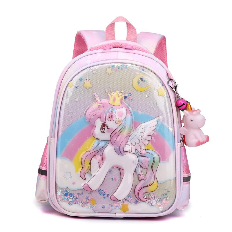 Children's Schoolbag Cute Kindergarten Schoolbag Girl Baby Burden Reduction Backpack First-class Primary School Schoolbag