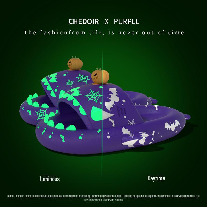 

Рождественские светящиеся тапочки Shark — удобные летние шлепанцы для пар, для дома и улицы 42/43 фиолетовый