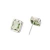 Elegant Green Zircon Square Stud Earrings for Women - High-End Hong Kong Style, Unique and Sophisticated Design.