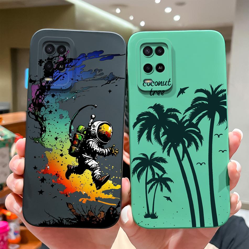 For Oppo A54 A54S Case Simple Cute Design Full Protection Phone Housing For Oppo A 54 4G Back Cover Soft Liquid Silicone Fundas