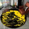 3D Retro Vintage Motorcycle Cartoon Round Area Carpet Rug for Living Room Bedroom Kid Playroom Decor,Pet Area Rug Non-slip Gift