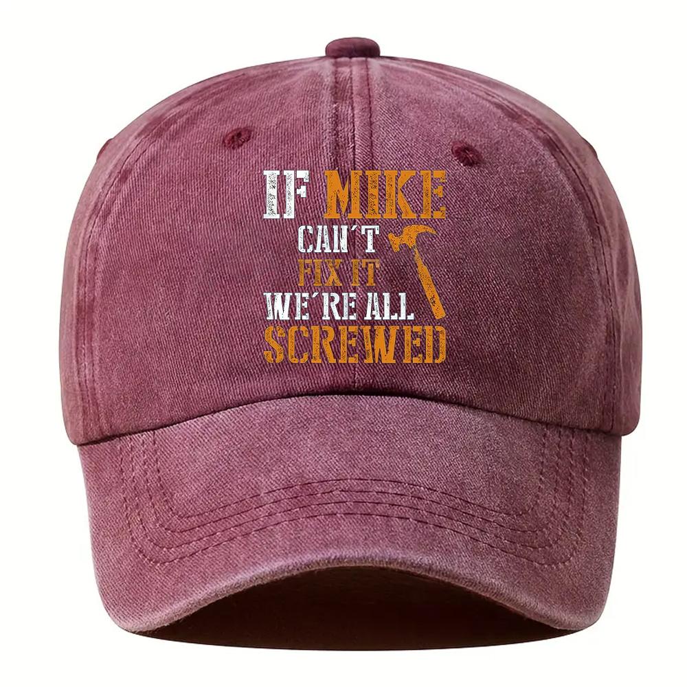 Printed Baseball Cap Solid Color Washed Distressed Breathable Casual Dad Hats Lightweight Adjustable Sun Hat