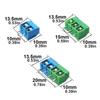 20KS KF301 KF301-2P KF301-3P KF301-4P KF301-5.0 Montáž na PCB Modrý Zelený Rozstup 5,0 mm Rovné Piny Kombinovateľný Skrutkovací Svorkovnicový Konektor