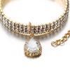 Yousheng Pet Collar Sparkling Rhinestone Pet Necklace Adjustable Stylish Pendant Jewelry Cats Dogs Necklace Pet Supply